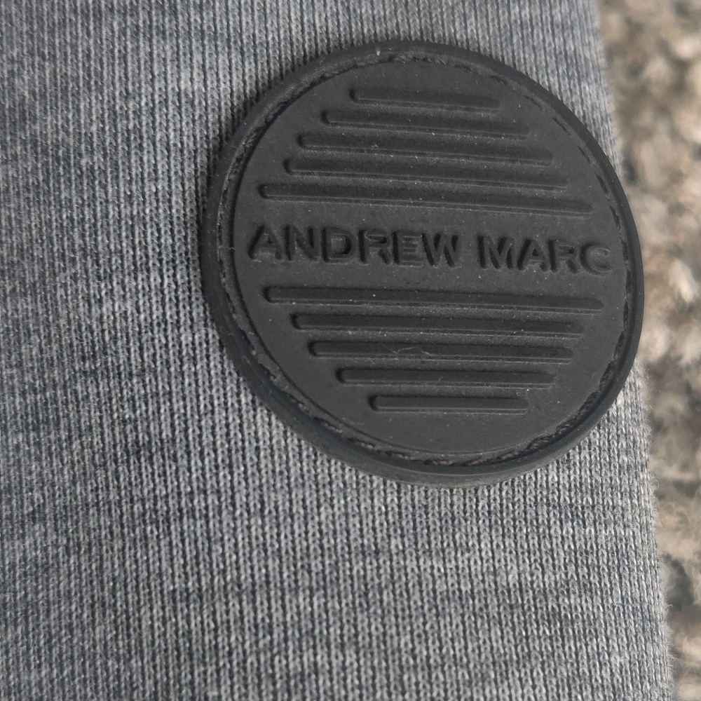 Andrew Marc Grey Zip-Up Hoodie With Removable Hood - Picture 7 of 11